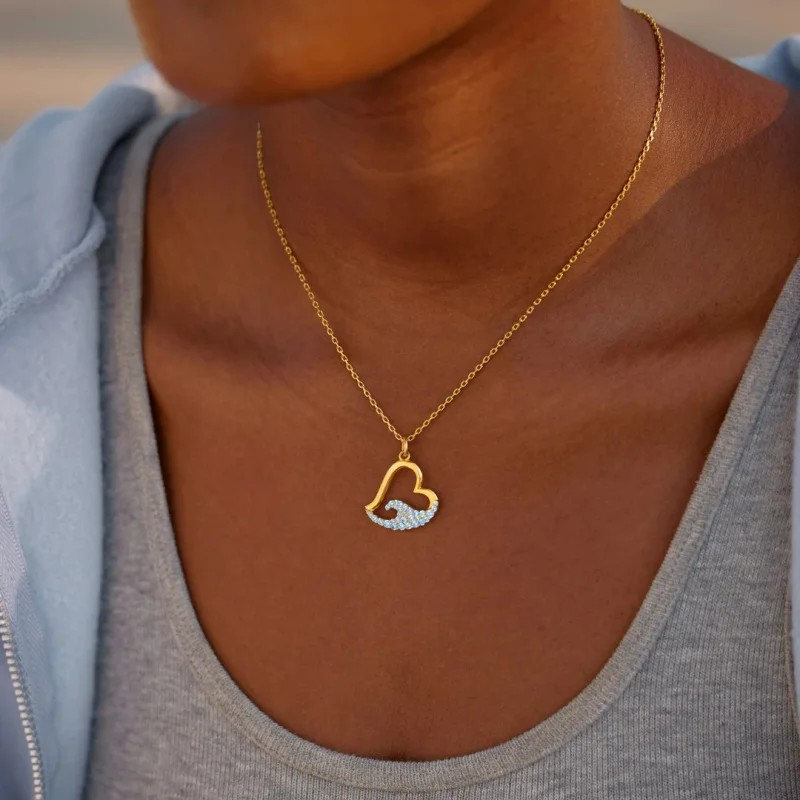 Forever In My Heart Wave Necklace