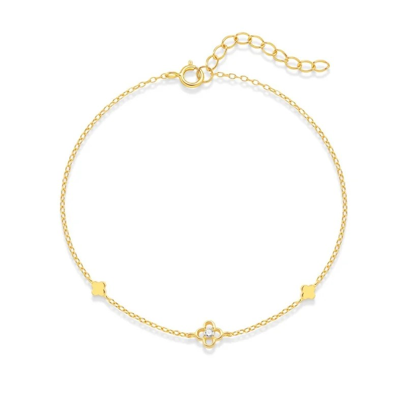 Tied In Luck Clover Bracelet
