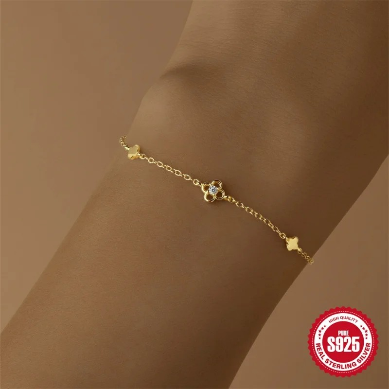 Tied In Luck Clover Bracelet