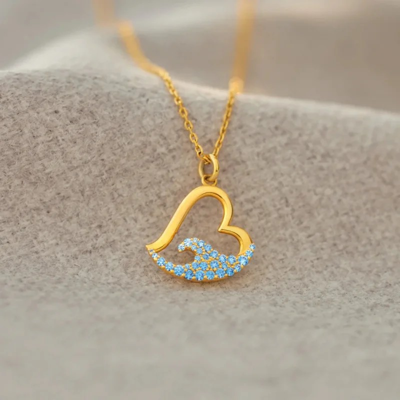 Forever In My Heart Wave Necklace